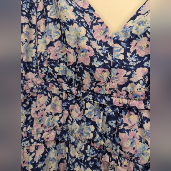 Skies Are Blue Cutout Back Maxi Floral Ruffled Dress Size Large NWT - Picture 7 of 14